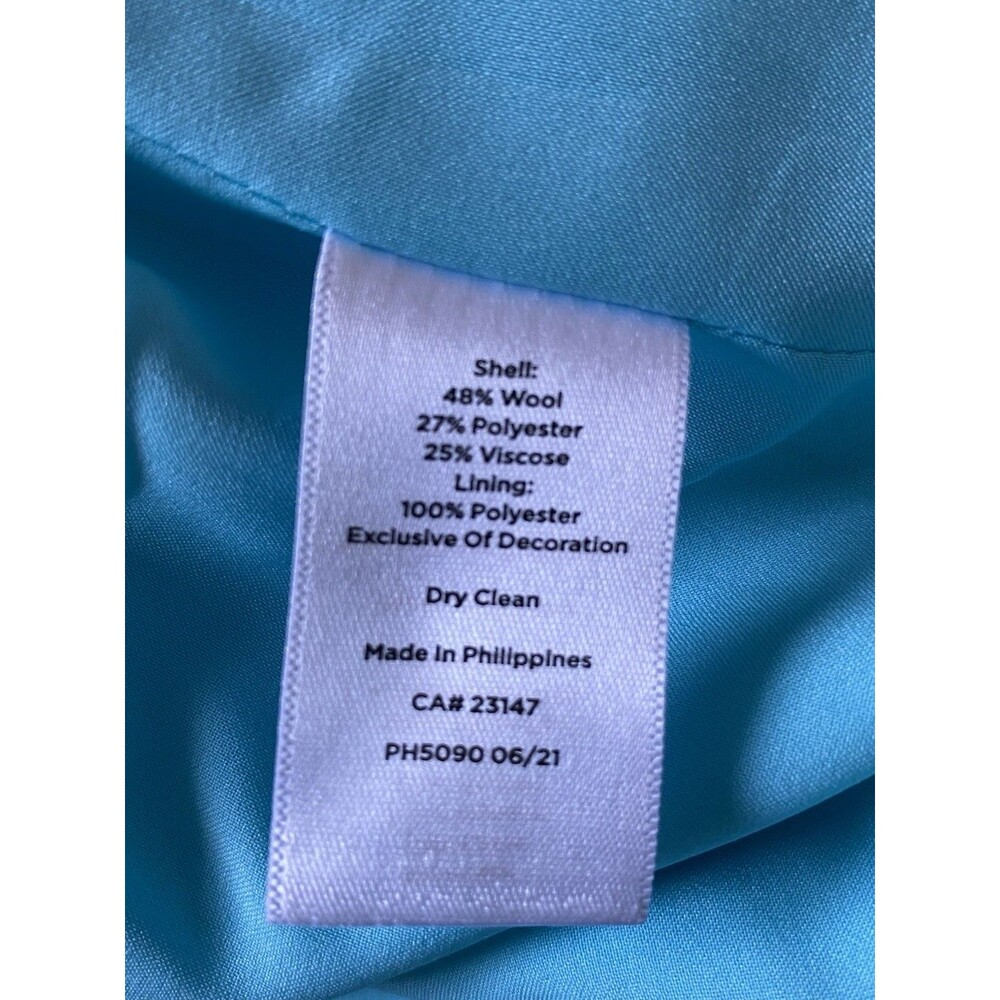 TALBOTS Classic Shetland Blazer Bicolor Herringbone Women' Plus Sz 14 Wool Blend - Picture 10 of 11